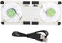 Portable Laptop Cooling Pad with Antiskid Mount, USB Foldable Heat Dissipation Stand for Notebook Computer, White