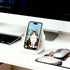 YFLCFCX Personalized Phone Stand for Desk with Two Slots, Custom Phone Holder for Desk, Heavy Real Resin Phone Stands
