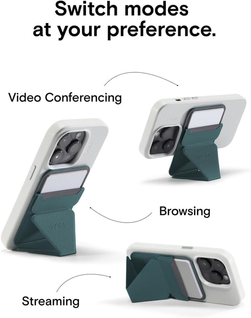 MOFT Magnetic Wallet Stand, Jungle, Compatible with iPhone 15/14/13/12 Series, Angle Adjustment & MagSafe