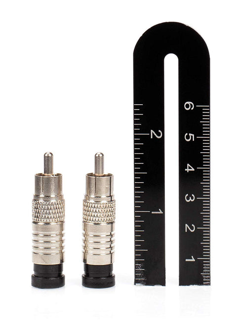 THE CIMPLE CO RCA Compression Connectors - Universal Male Connectors for RCA, Subwoofer, Composite, Component - 4 Pack