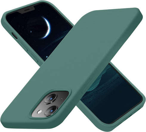 Cordking Ultra Slim Shockproof Case for iPhone 13 & 14, 6.1", Midnight Green, with Soft Anti-Scratch Microfiber Lining.