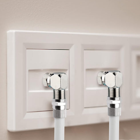 Right Angle Coax Connector, 5 Pack F Type 90 Degree Coaxial Male to Female Cable Connector