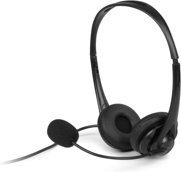 Aluratek Wired USB Stereo Headset with Noise Reducing Boom Mic, In-Line Controls for Distance Learning & Gaming