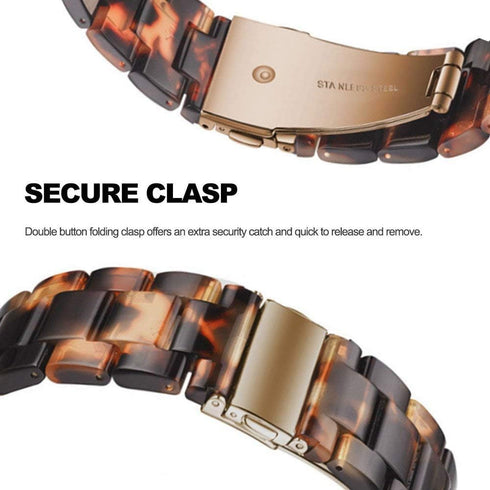 Resin Band Compatible with Fitbit Charge 4, Charge 3/3 SE, Women Men Rose Gold Buckle Wristband Strap