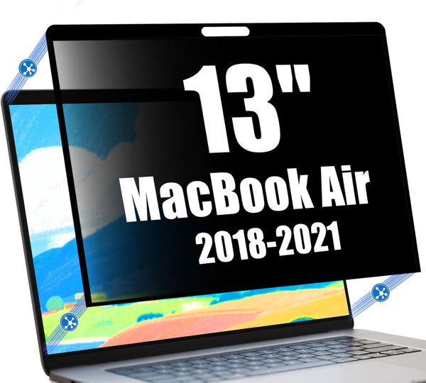 Privacy Screen Protector for MacBook Air 13 Inch (2018-2021, M1), Removable Laptop Privacy Screen Shield