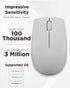 Lenovo 300 Wireless Mouse, Ambidextrous Design, 2.4 GHz Nano USB Receiver, 12 Month Battery Life for PC, Laptop