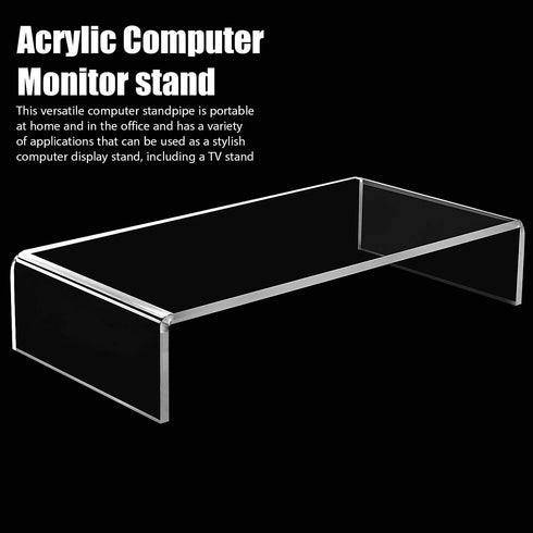 Jetec 2 Pcs Clear Acrylic Monitor Stand, Desktop Riser for Laptop, TV, Computer Screen, Teacher's Day Supplies
