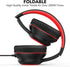 A8 Over-Ear Headphones with Microphone, Lightweight Folding Stereo Bass Headphones for Smartphone/Tablet (Black)