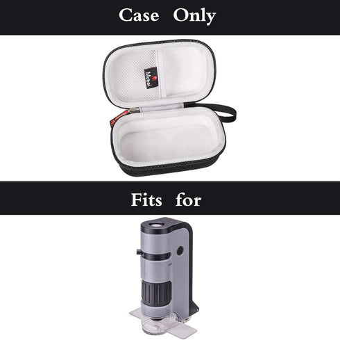 Mchoi Hard Carrying Case for Carson MicroFlip 100x-250x LED & UV Lighted Pocket Microscope, Shockproof Travel Case Only