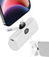 White Mini Portable Charger for iPhone with Built-in Metal Stand, 5000mAh 15W PD Fast Charging Power Bank