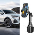 Sandfren 360 Car Cup Phone Holder, Rotation Carbon Fiber Vehicle Cup Cellphone Holder with Long & Adjustable Neck, Auto