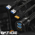 BATIGE 3ft Dual USB 3.0 & HDMI Flush Mount Extension Cable for Car, Truck, Boat, Motorcycle - USB 3.0 Dash Mount