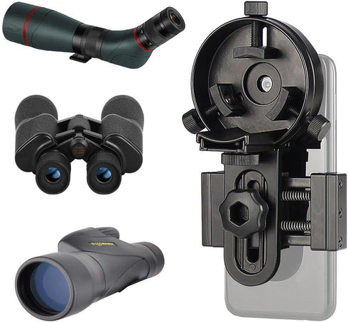 SOLOMARK CellPhone Mount for Vortex Bushnell Celestron Spotting Scope - Works with Binoculars and Smartphones