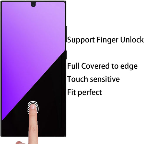 2 Pack Anti-Blue Privacy Screen Protector for Samsung Galaxy S23 Ultra, Anti-Spy Soft Film 6.8 inch
