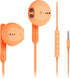 Wired Earbuds with Microphone, HiFi Stereo In-Ear Headphones, Compatible with iPhone, Android, 3.5mm Jack (Orange)