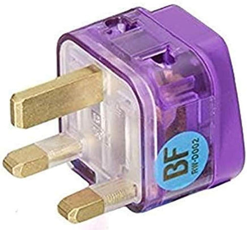 AC Power Travel Adapter Plug for United Kingdom, UK, England, Ireland, Scotland, Malaysia, Hong Kong with Dual Plug-In