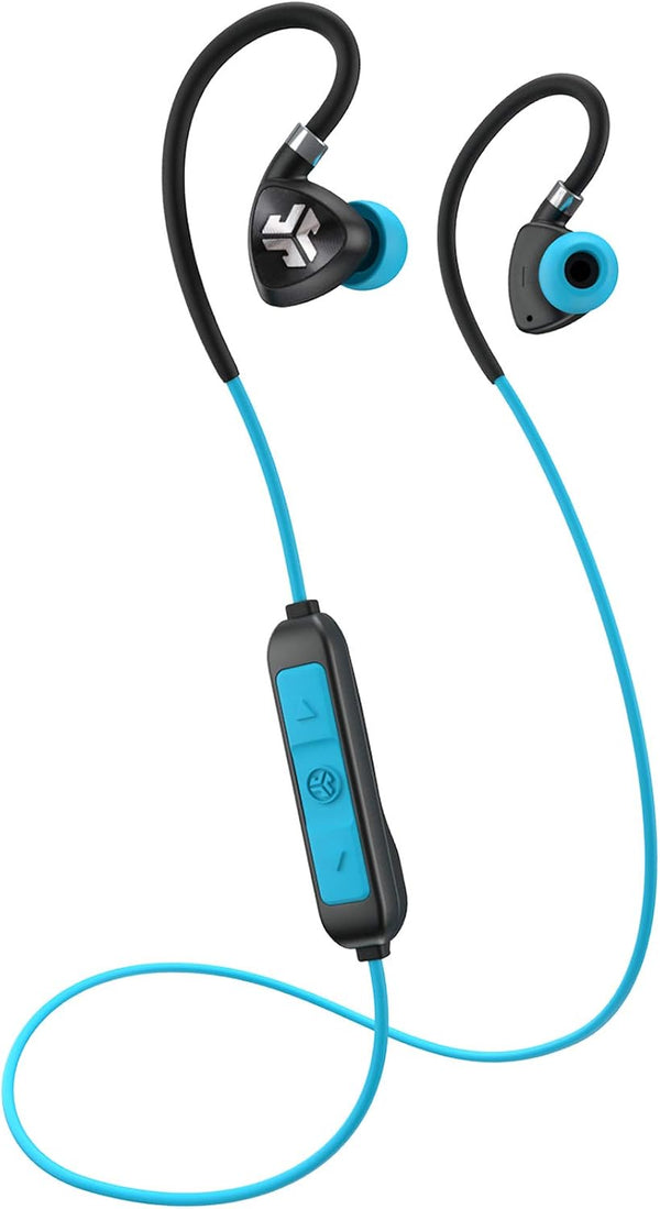 JLab Fit 2.0 Bluetooth Wireless Sports Earbuds, Bluetooth 4.1, 10mm Titanium Drivers, 6 Hour Battery Life, IP55