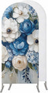 Jnbasdffb Hydrangeas Flower Wedding Arch Cover,Stretchy Spandex Arch Backdrop Stand Covers 6.6 FT,Blue