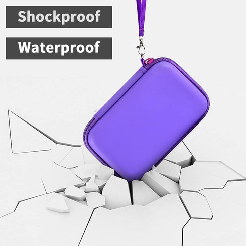 Travel Case for UCOMX 3 in 1 Wireless Charger, Foldable Magnetic Charging Station Storage Holder Bag, Purple