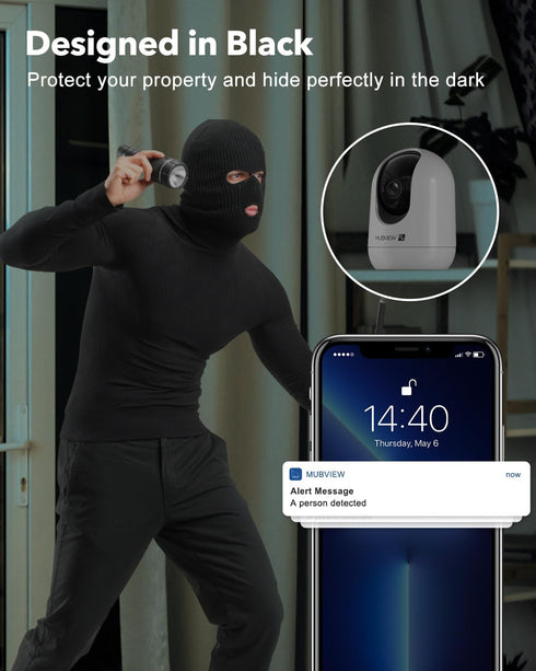 Indoor Security Camera 2K, Pet Camera with Phone App, WiFi Cameras for Home Security, 2-Way Talk