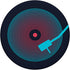 PopSockets Standard PopGrip: Retro Vinyl Red and Blue Record Album Music Art