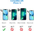 JETech 13 6.1-Inch, Case for iPhone Non-Yellowing Shockproof Phone Bumper Cover, Anti-Scratch Clear Back (Clear)
