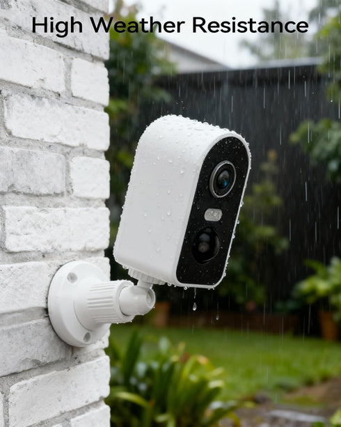 KKB 2K 2.4G iCam365 2 Security Cameras Wireless Outdoor, Magnetic Mount, WiFi Battery Powered Camera for Home Security