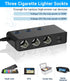 Car Charger Splitter 200W, Qidoe 3 Socket Cigarette Lighter Adapter with PD30W USB-C & QC3.0 Multi USB Car Charger DC Outlet Cigarette Splitter Power Switches Voltmeter for GPS Dash Cam Phone