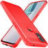 Osophter Flexible TPU Case for Oneplus Nord N10, Shock-Absorption Protective Cover, Red