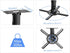 suptek Projector Ceiling Mount Bracket, Adjustable Height 30.7-49.21inch for LCD/DLP Projectors, Black