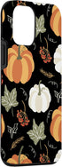 iPhone 12 mini Case with Autumn Falling Leaves and Pumpkin Spice Harvest Design