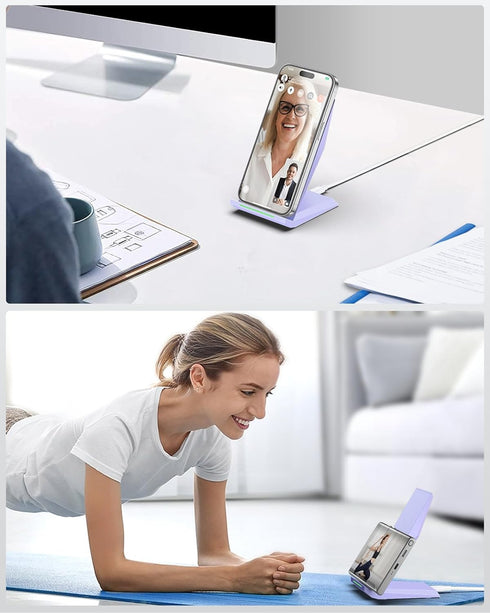 NANAMI Wireless Charger, Fast Qi-Certified Charging Stand for Apple iPhone 16/16 Plus/16 Pro/16 Pro Max, Desktop Charger