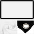 Projector Screen 40 Inches, 16:9 Thicken Portable Soft White Polyester Projection Curtain