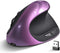 Ergonomic Wireless Mouse, Rechargeable Vertical Mouse for Right Handed with 6 Buttons for Laptop, Desktop, PC (Purple)