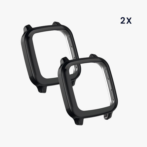 kwmobile Case for Garmin Venu Sq 2 Music/Sq 2, 2X TPU Silicone Fitness Tracker Cover (Black)
