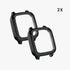 kwmobile Case for Garmin Venu Sq 2 Music/Sq 2, 2X TPU Silicone Fitness Tracker Cover (Black)