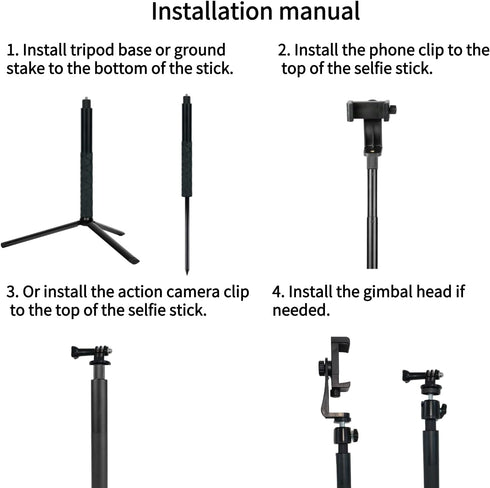 Golf Tripod and Monopod Selfie Stick with Ground Spike Stake, Golf Swing Analyzer Phone Holder, Phone Tripod for Golf