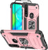 Moto G Power Case with Screen Protector, Tough Shockproof Hard Rubber Bumper with 360 Rotation Ring Kickstand
