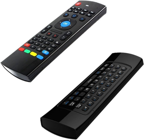 MX3 Air Mouse Remote with Keyboard AMGUR 2.4G Mini Wireless Keyboard Air Mouse Combos IR Learning Remote Control for Android TV Box Raspberry Pi, Mini PC, Google Smart TV Remote Mouse