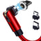 Terasako 5-Pack Magnetic Charging Cable (3/3/6/6/10FT) - 540° Rotating, LED Light, 90° Angle, Nylon-Braided (Red)