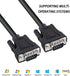 DTech 10ft DB9 to DB9 RS232 Serial Cable Male to Male Null Modem Cord for Computer Data Communication (Black)
