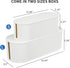 FABROK 2 Pack Cable Management Box, Cord Organizer with 20 Cable Ties, Power Strip Storage, White