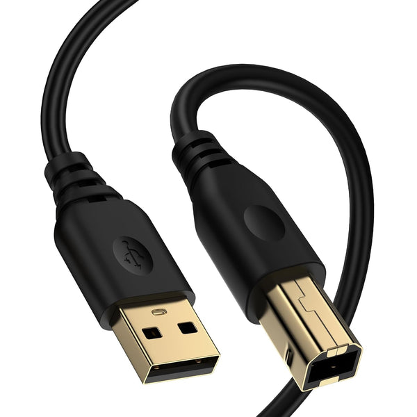 HUHUTa USB Printer Cable 10FT USB A to Type B Scanner Cord High
