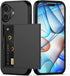 Nvollnoe Compatible with iPhone 17 Case with Card Holder Dual Layer Heavy Duty