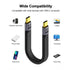 Short USB 3.1 5inch Flat FPC USB Gen 2 USB-A Cable for External SSD, MacBook Pro/Air, iPad Pro, iPhone 15, Black