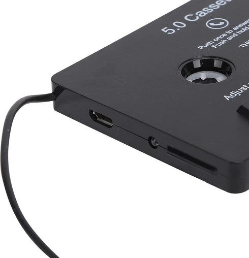 PUSOKEI Bluetooth 5.0 Car Cassette Audio Receiver, Aux Adapter, MP3 Tape Player Converter with Calling Function, Black