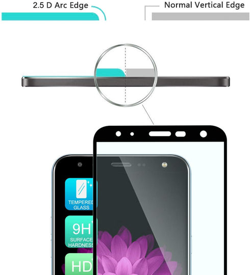 TJS Phone Case for LG K40/K12 Plus/X4/Solo LTE, with Full Coverage Tempered Glass Screen Protector