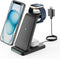 Wireless Charger for Fitbit, GEEKERA 3 in 1 Phone Charger Stand for Fitbit Watch Sense 2/Sense/Versa 4/3, iPhone,