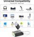 USB Audio Adapter, External Sound Card for PC and Laptop, 3.5mm Microphone Adapter, Plug and Play USB to Stereo