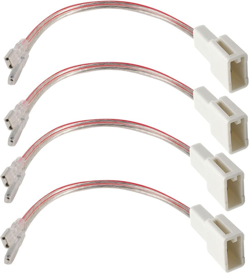 Car Speaker Wiring Harness Adapters for Toyota 2000-2015, 4PCS Aftermarket Front Rear Door Speaker Connector